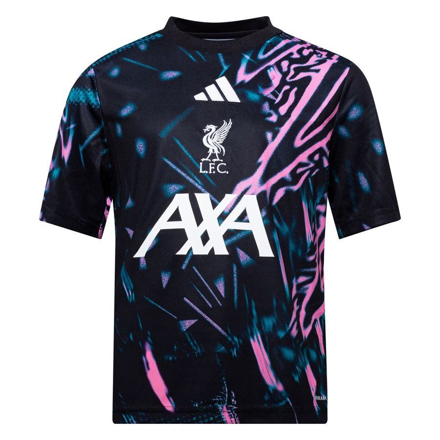 Liverpool Training T-Shirt Pre Match - Black/Semi Pink Glow Kids-SoccerKits Hub | Buy Soccer Jerseys Online